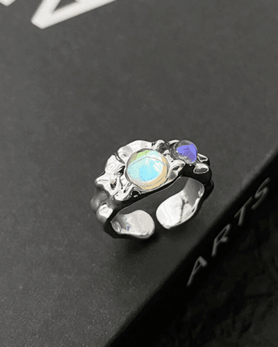 Handmade 925 Sterling Silver Moonstone Crystal Ring