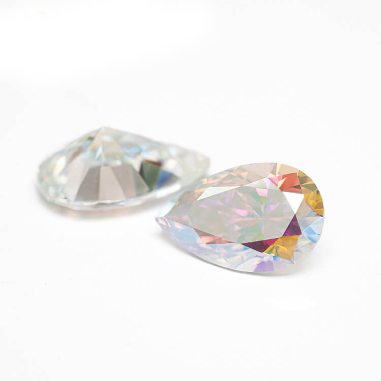 AB Color Pear Cut Moissanite Loose Stones Wholesale
