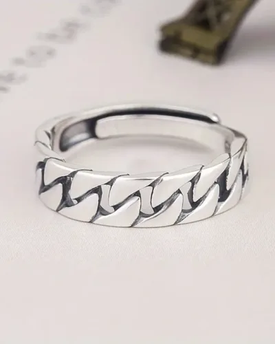 Adjustable 925 Sterling Silver Band Ring Men Women Wholesale (3)