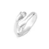 Adjustable 925 Sterling Silver Hug Ring Wholesale WHITE GOLD