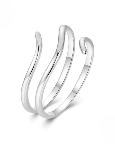 Adjustable 925 Sterling Silver Multi Layer Ring