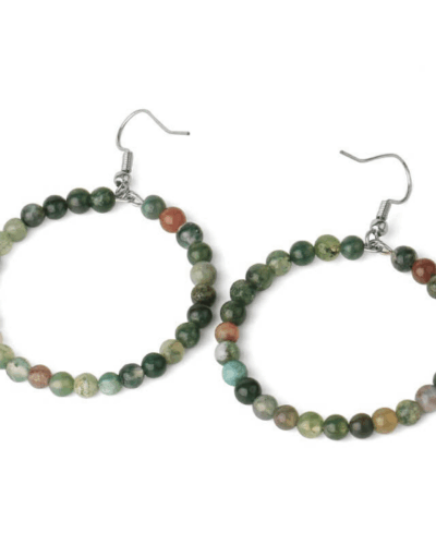 Large Chic Crystal Earrings Bead Hoops for Women Wholesale