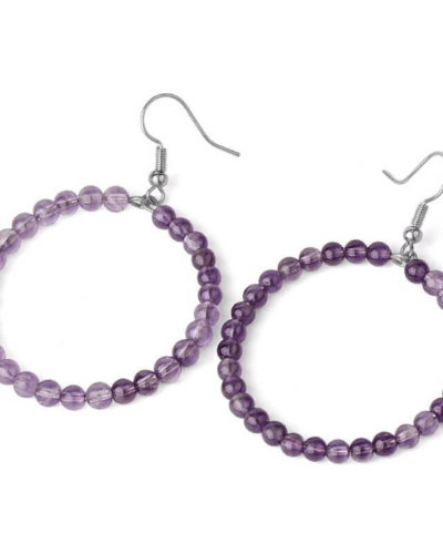 Large Chic Crystal Earrings Bead Hoops for Women Wholesale