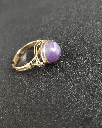 Genuine Black Agate Ring Simple Crystal Ring Wholesale