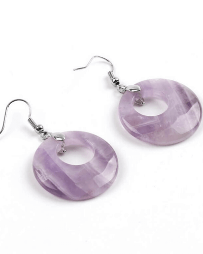 Genuine Crystal Hoop Earrings Quartz Crystal Earrings Wholesale