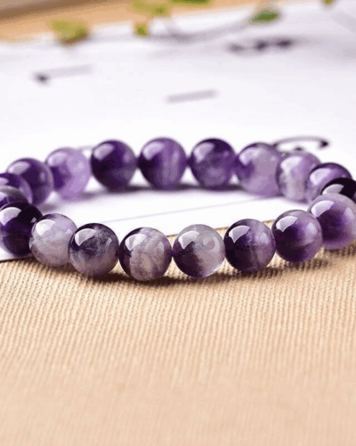 8~10mm Amethyst Wrap Bracelet for Women and Men Bulk