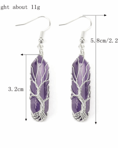 Antique Hexagonal Crystal Drop Earrings for Women Wholesale
