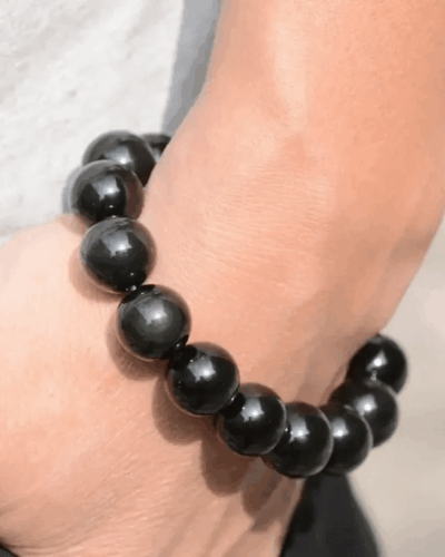 Rainbow Crystal Black Obsidian Feng Shui Bracelet Unisex Wholesale