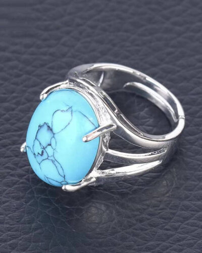 4-Prong Natural Crystal Wedding Rings for Women Wholesale