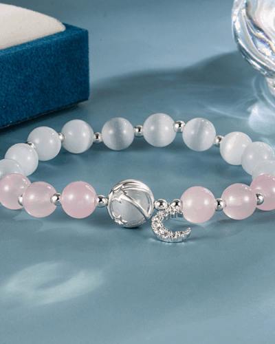 Cat Eye Stone Rose Quartz Bead Bracelet for Women Wholesale