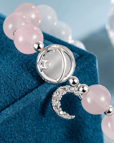 Cat Eye Stone Rose Quartz Bead Bracelet for Women Wholesale