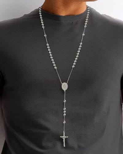 Catholic Stainless Steel Rosary Necklace Wholesale 2