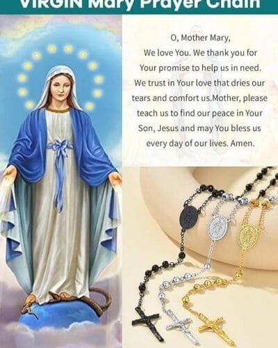 Catholic Stainless Steel Rosary Necklace Wholesale 5