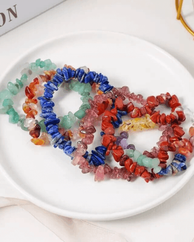 Irregular Healing Real Crystal Chip Bracelets Bulk