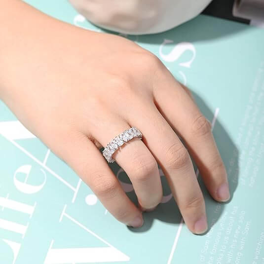 Classic Pear Shaped CZ Rings Sterling Silver for Women - Görüntü 6