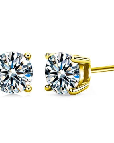 Classic Stud 2ct Moissanite Earrings Screw Back Wholesale (4)
