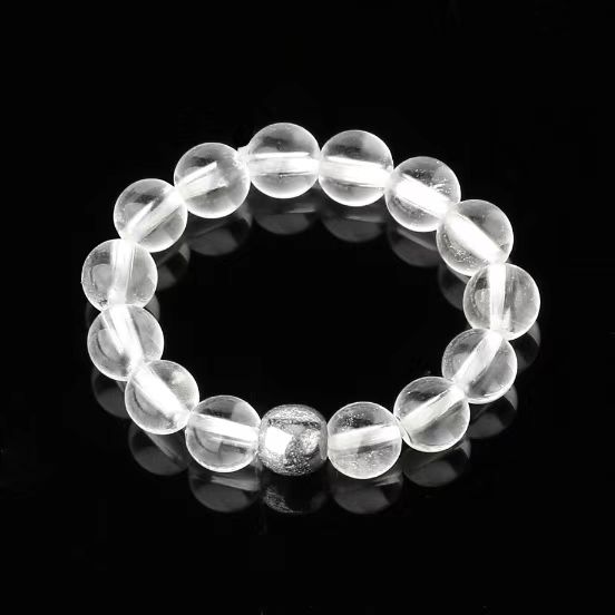 4mm Natural Crystal Bead Rings Adjustable Elastic Ring Unisex Bulk
