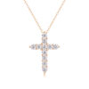 Cross Moissanite Necklace with 925 Sterling Silver