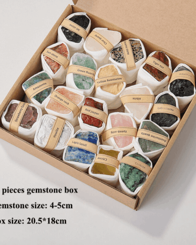 Natural Gemstones Specimen Crystal Box Set for Gift Bulk
