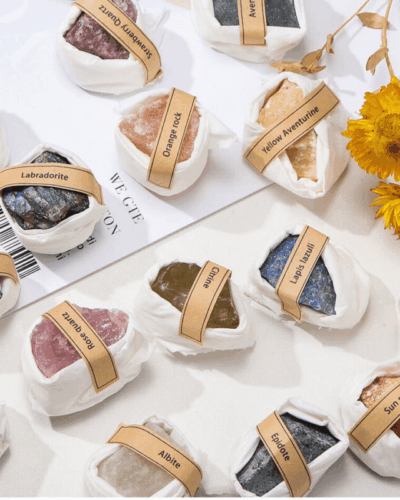 Natural Gemstones Specimen Crystal Box Set for Gift Bulk