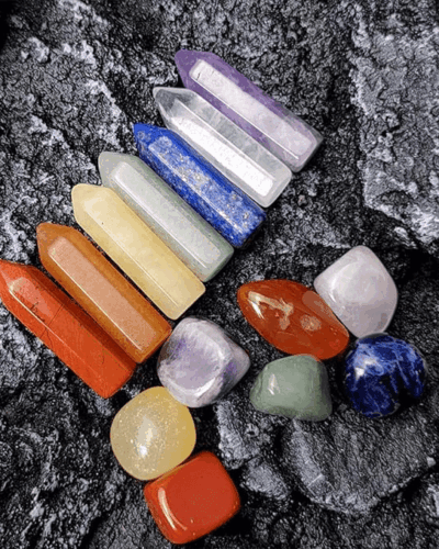 Crystal Tower and Gemstones Crystal Gift Set