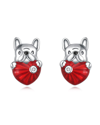 Cute Sterling Silver Cat Stud Earrings Cartoon Jewelry STYLE 6