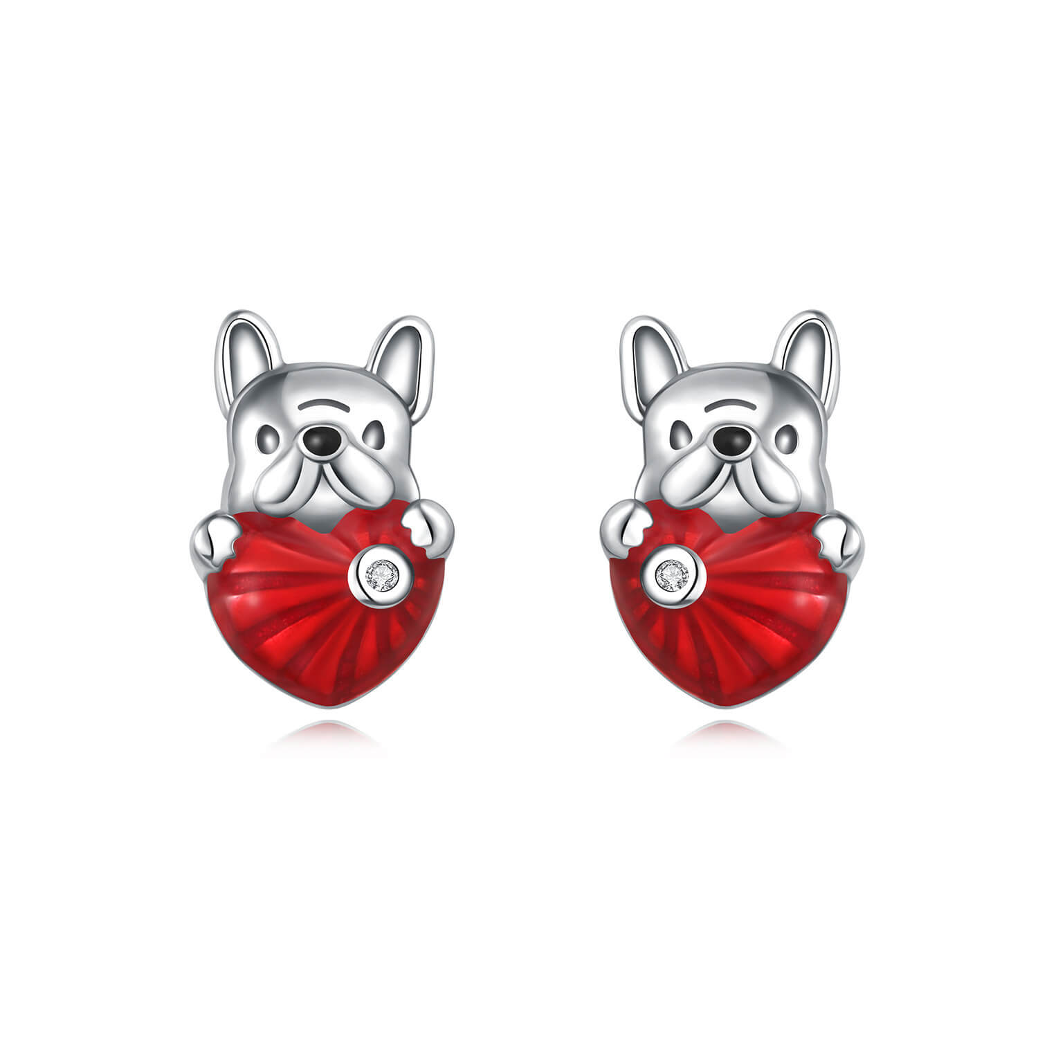 Cute Sterling Silver Cat Stud Earrings Cartoon Jewelry STYLE 6