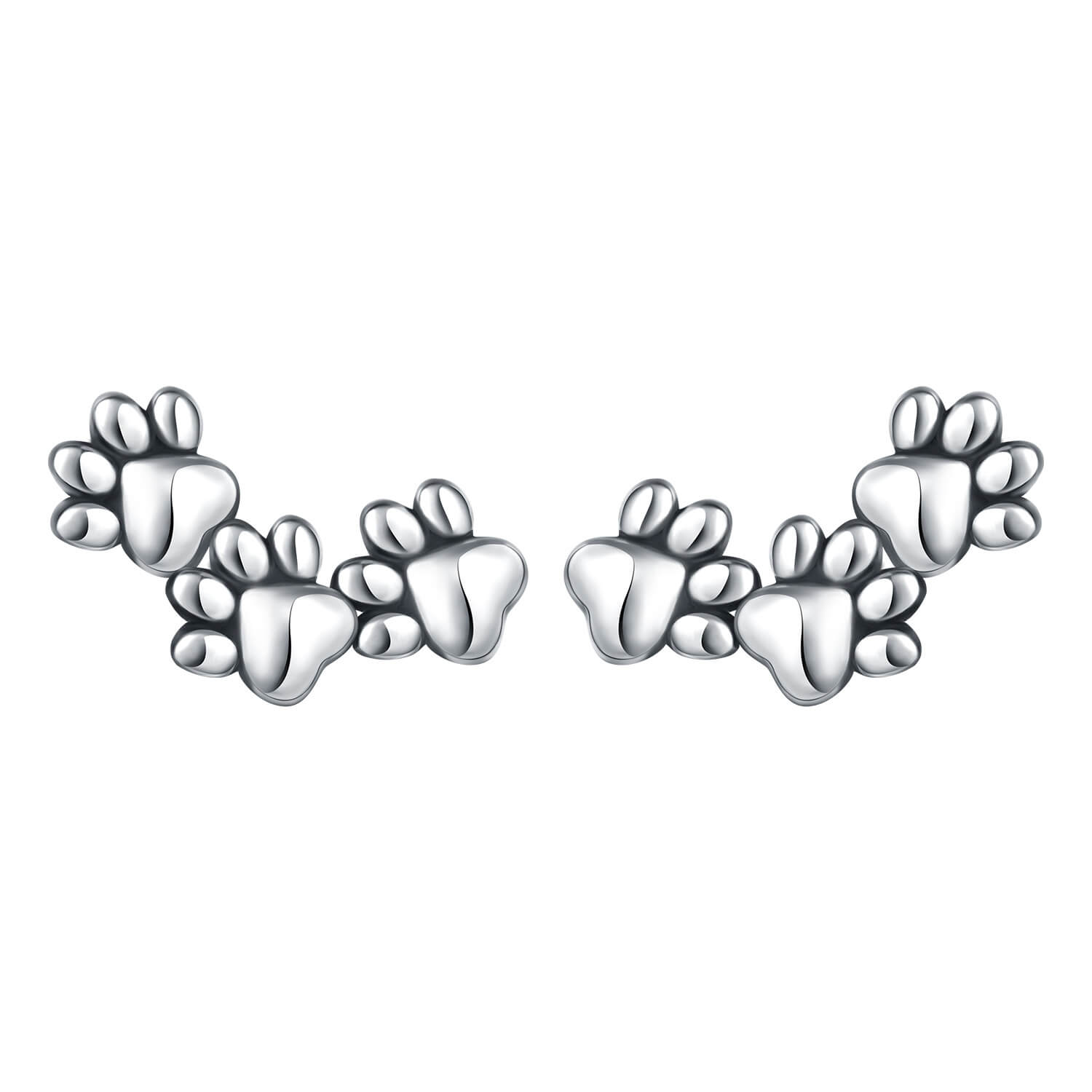 Cute Sterling Silver Cat Stud Earrings Cartoon Jewelry STYLE 5