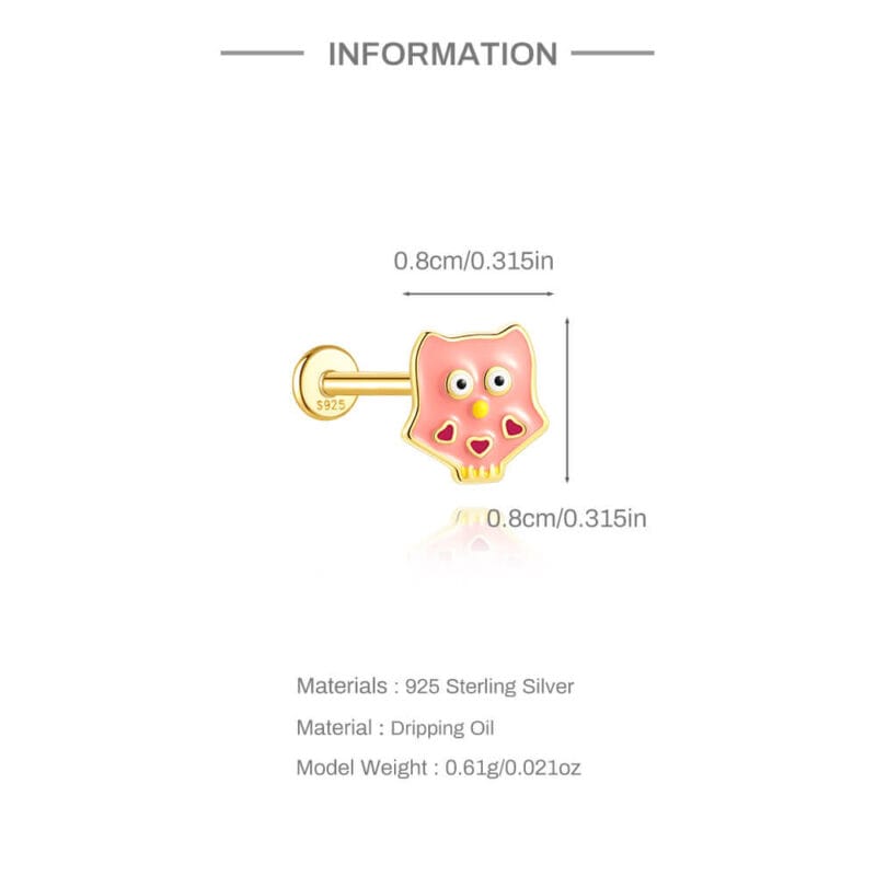 Cute Sterling Silver Turtle Earring Studs Animal Wholesale size 5