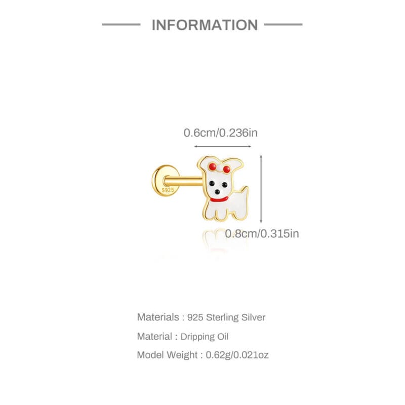 Cute Sterling Silver Turtle Earring Studs Animal Wholesale size 6