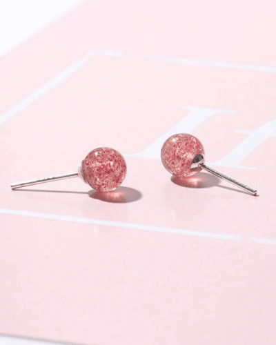 Delicate Raw Rose Quartz Earring for Women Bulk