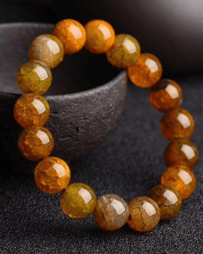 Green Dragon Vein Agate Crystal Stretch Bracelets Wholesale