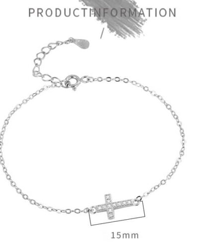 Elegant 925 Sterling Silver Cross Bracelets Wholesale  (1)
