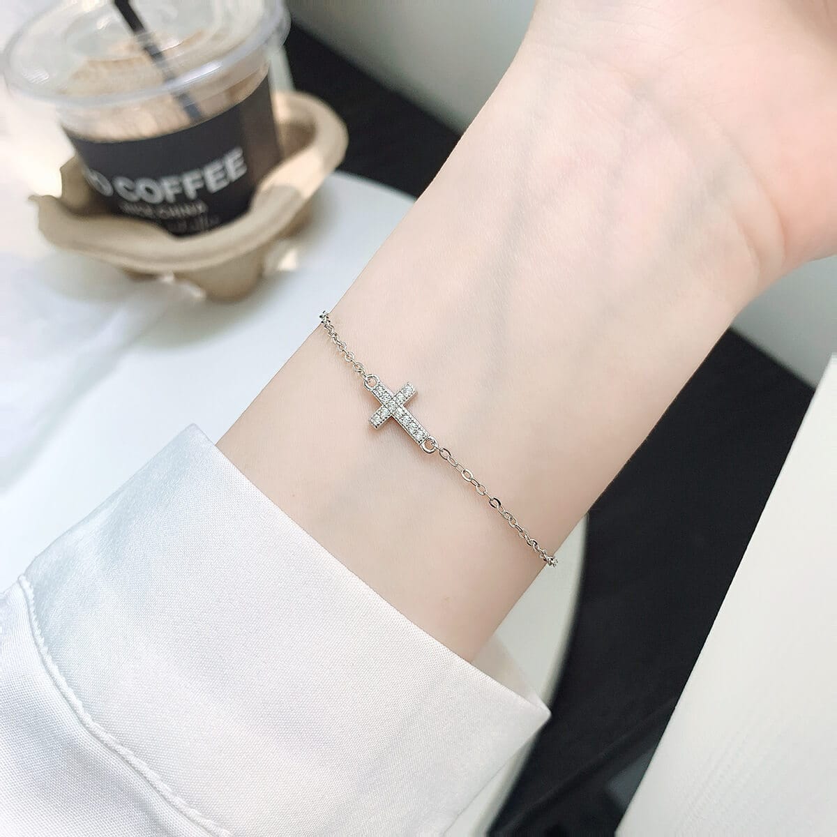 Elegant 925 Sterling Silver Cross Bracelets Wholesale - Imagem 6