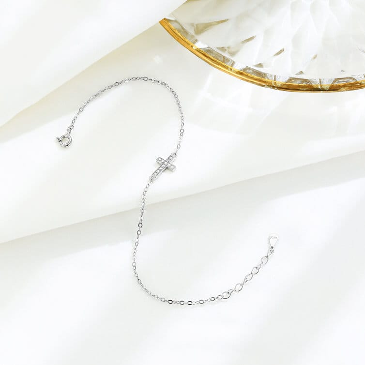Elegant 925 Sterling Silver Cross Bracelets Wholesale - Imagem 7