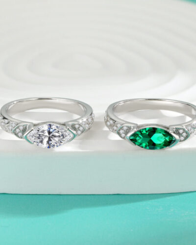 Eye of Horus Moissanite Ring with 925 Sterling Silver