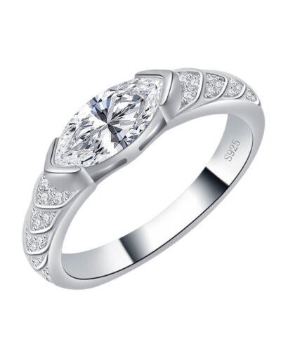 Eye of Horus Moissanite Ring with 925 Sterling Silver