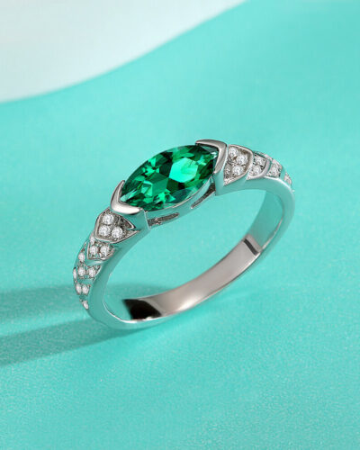 Eye of Horus Moissanite Ring with 925 Sterling Silver