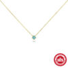 Four Petals 925 Sterling Silver Turquoise Necklace show