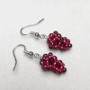 Garnet Crystal Earrings Ear Line with Grape Shape Bulk