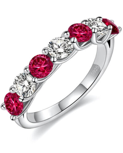 Gemstone Moissanite Ring with 925 Sterling Silver