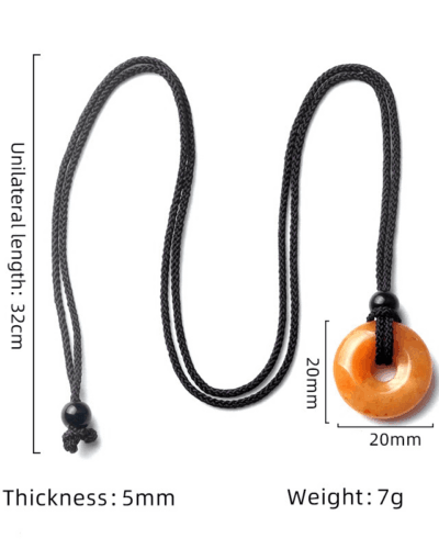 Genuine Quartz Peace Buckle Pendant Necklace for Women and Men Bulk