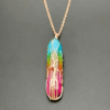 Faceted Rainbow Chakra Gemstone Necklace Crystal Pendant Wholesale