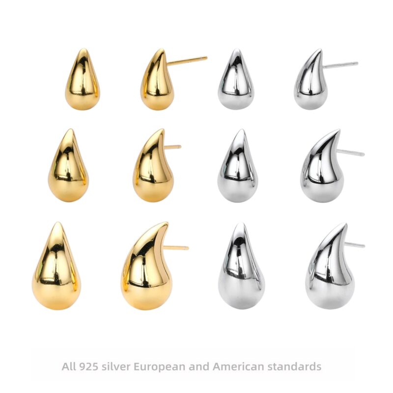 Gold Plated 925 Sterling Silver Teardrop Earrings Wholesale