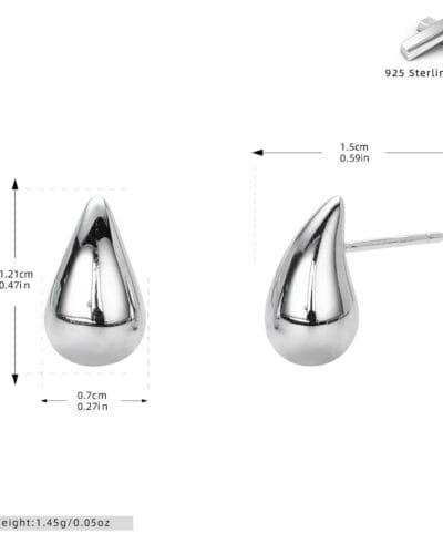 Gold Plated 925 Sterling Silver Teardrop Earrings Wholesale 9