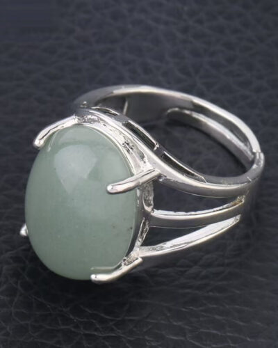 4-Prong Natural Crystal Wedding Rings for Women Wholesale