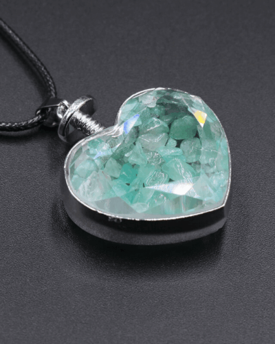 Simple Heart Citrine Crystal Necklace Chip Stones Pendant Wholesale