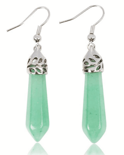 Hexagonal Crystal Dangle Earrings Chakra Healing Earring Wholesale