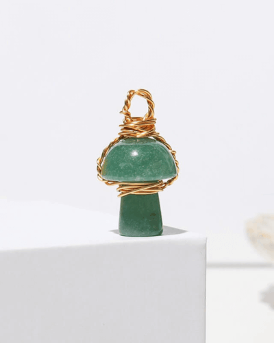 Colorful Mushroom Crystal Pendant Chain Healing Crystal Pendant Bulk