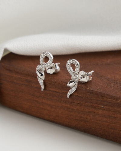 Handmade Cute 925 Sterling Silver Snake Earringsの別ビュー